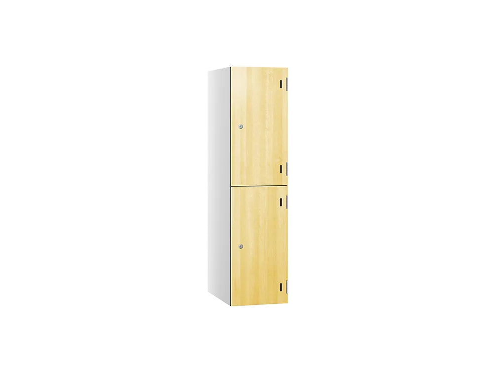 Shield SGL GL24 2-Door Low Locker - Arctic White & Primeval Oak