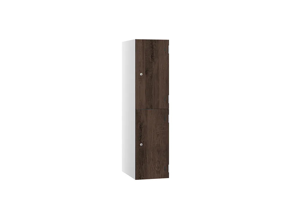Shield SGL GL24 2-Door Low Locker - Arctic White & Rovere Casto