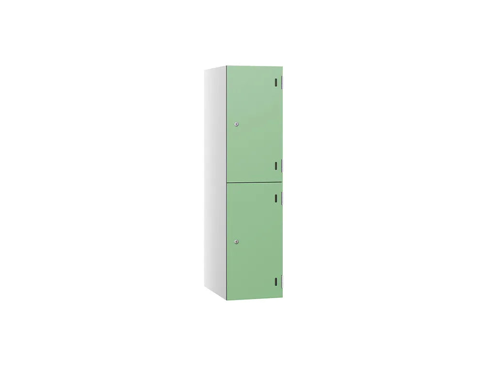 Shield SGL GL24 2-Door Low Locker - Arctic White & Sea Green