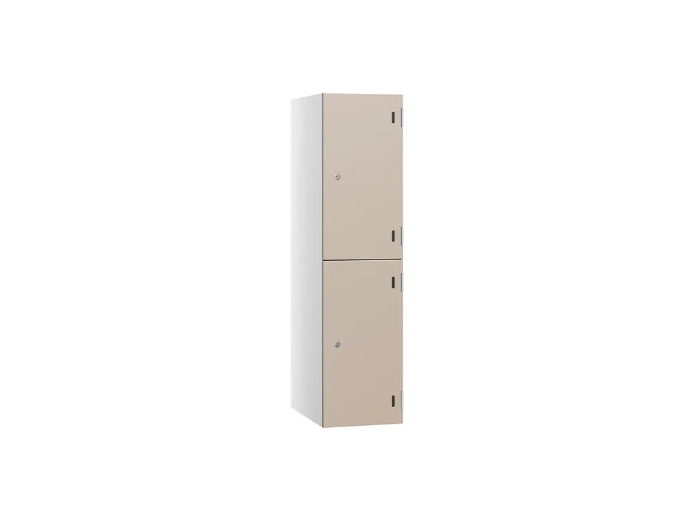 Shield SGL GL24 2-Door Low Locker - Arctic White & Sheer
