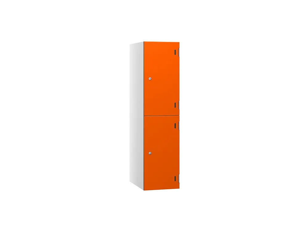 Shield SGL GL24 2-Door Low Locker - Arctic White & Tangerine