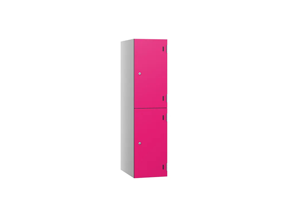 Shield SGL GL24 2-Door Low Locker - Pearl Silver & Barbie Pink