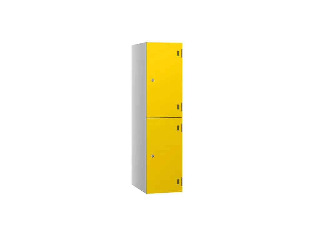 Shield SGL GL24 2-Door Low Locker - Pearl Silver & Divine Yellow