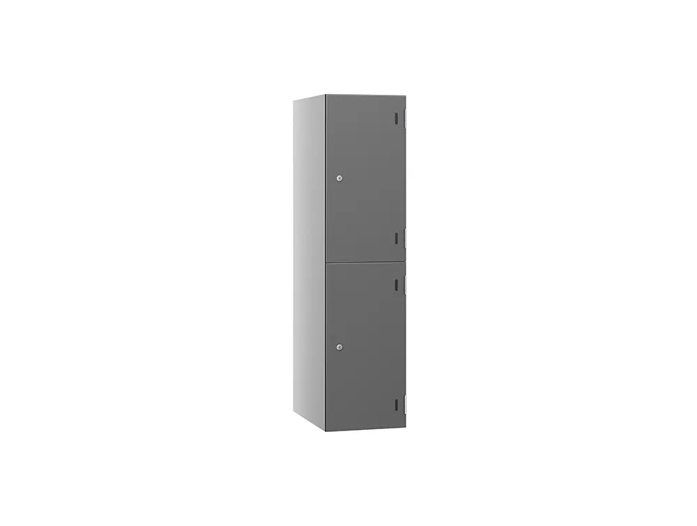 Shield SGL GL24 2-Door Low Locker - Pearl Silver & Dark Grey