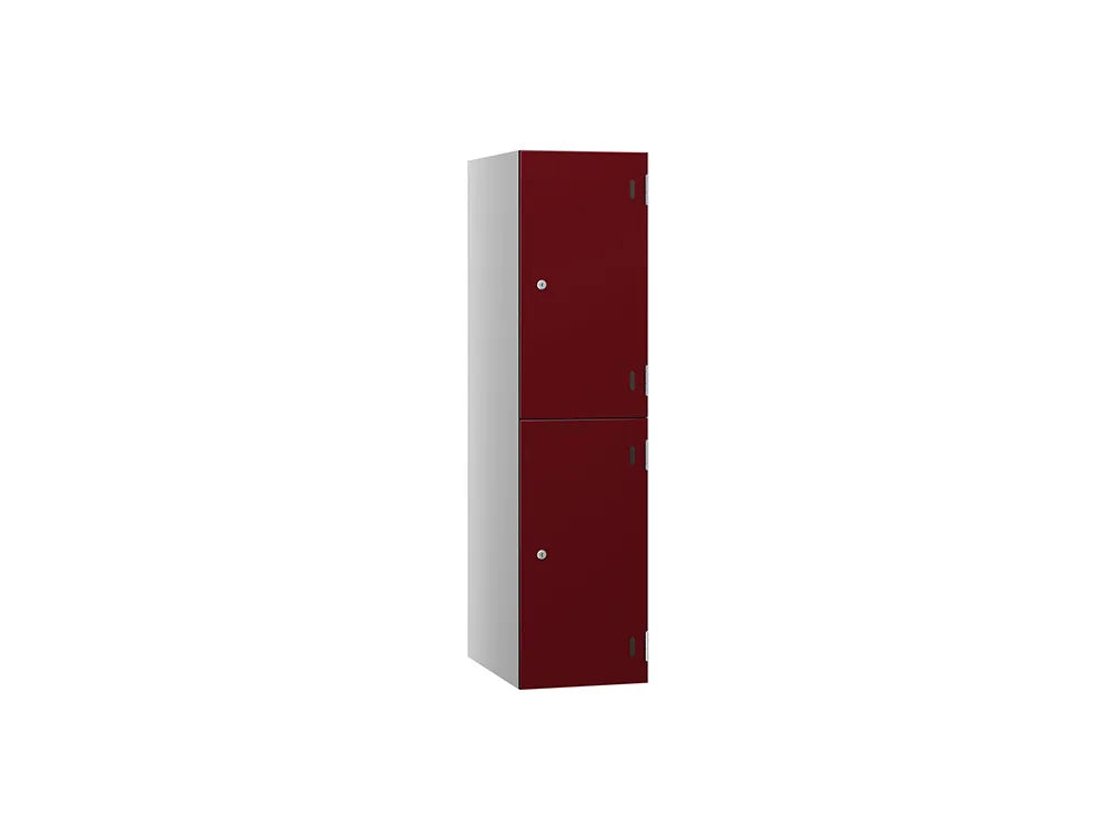 Shield SGL GL24 2-Door Low Locker - Pearl Silver & Maroon