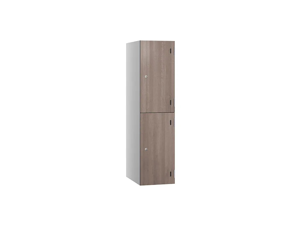 Shield SGL GL24 2-Door Low Locker - Pearl Silver & Nordic Acacie