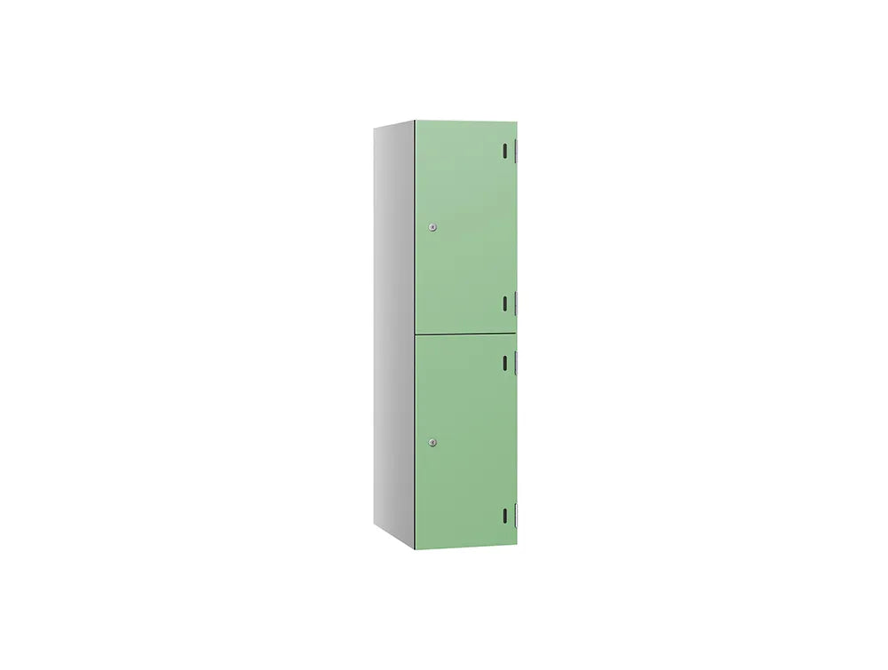 Shield SGL GL24 2-Door Low Locker - Pearl Silver & Sea Green