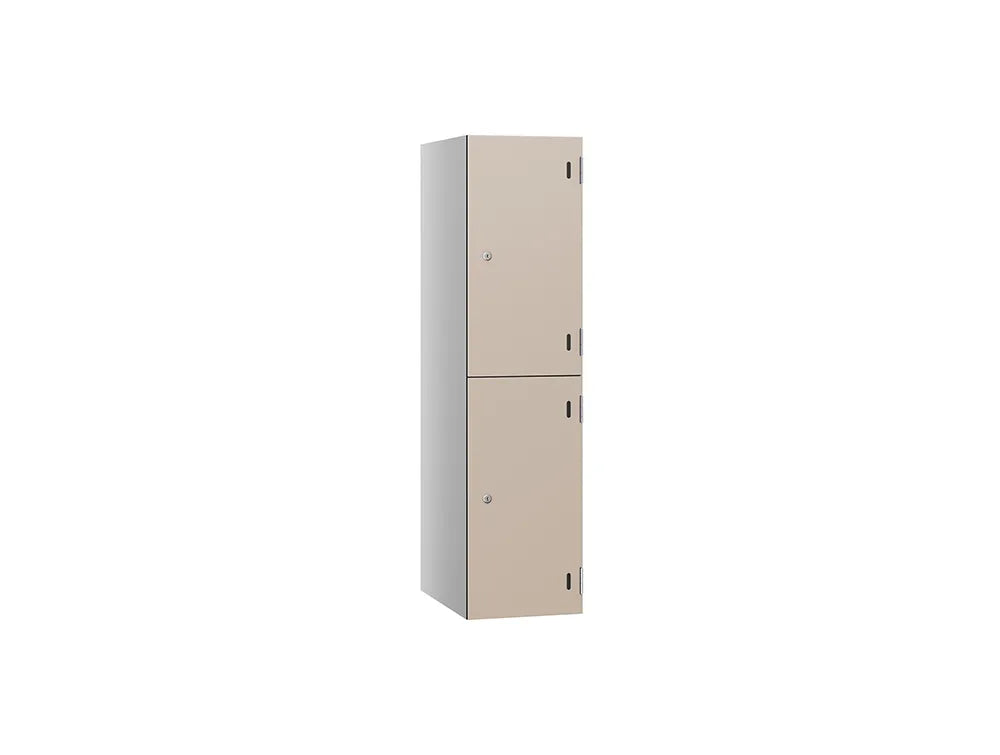Shield SGL GL24 2-Door Low Locker - Pearl Silver & Sheer