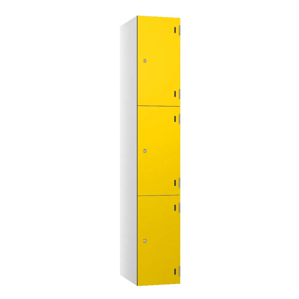 Shield SGL GL24 3-Door Locker - Arctic White & Divine Yellow