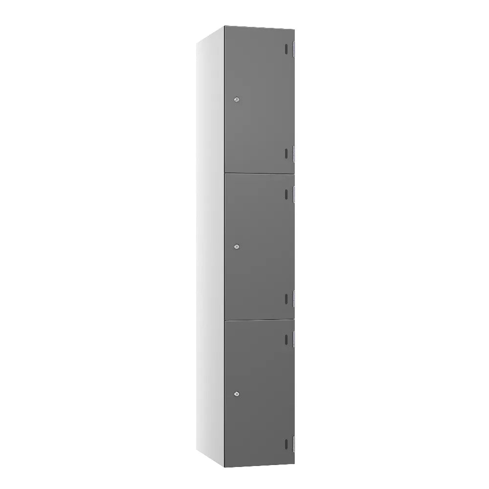 Shield SGL GL24 3-Door Locker - Arctic White & Dark Grey