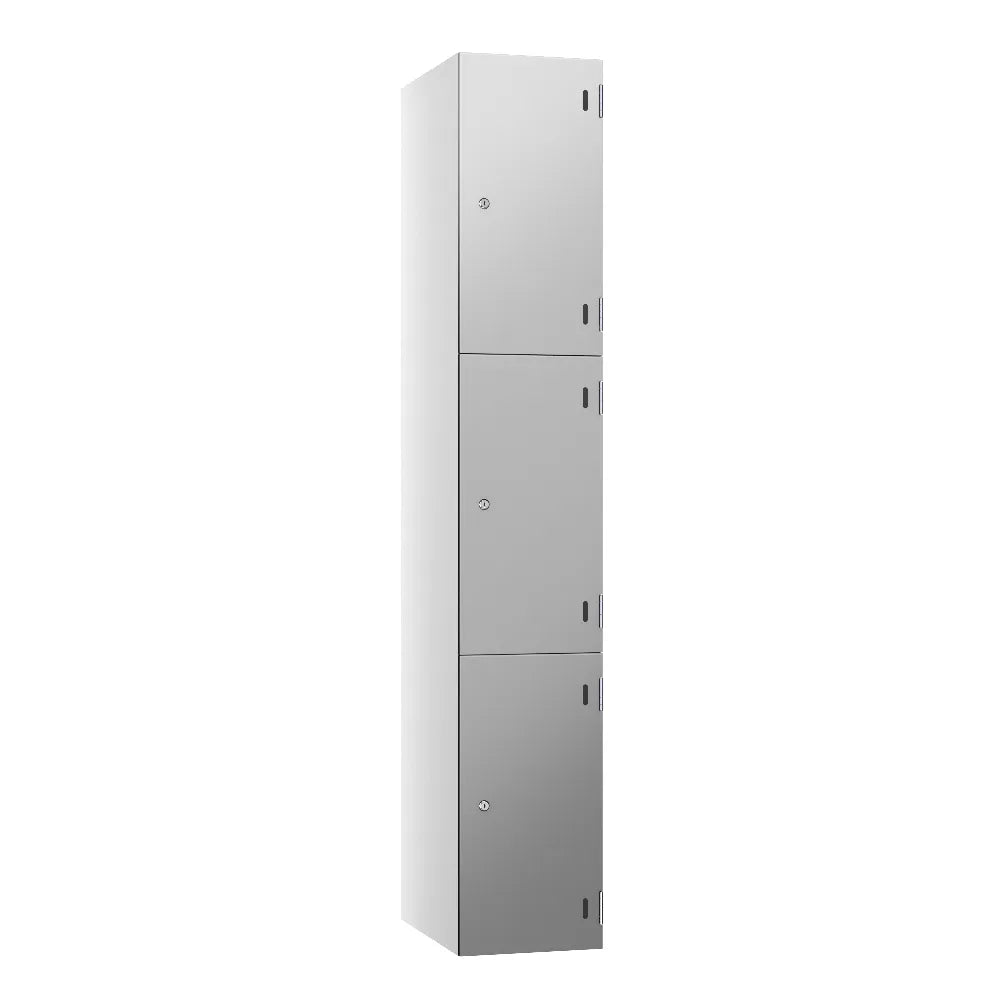Shield SGL GL24 3-Door Locker - Arctic White & Silver