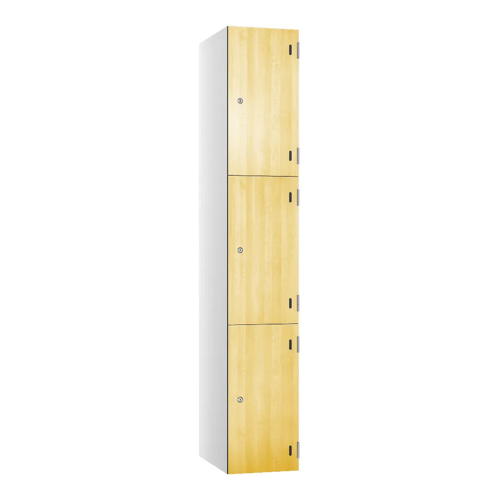 Shield SGL GL24 3-Door Locker - Arctic White & Primeval Oak