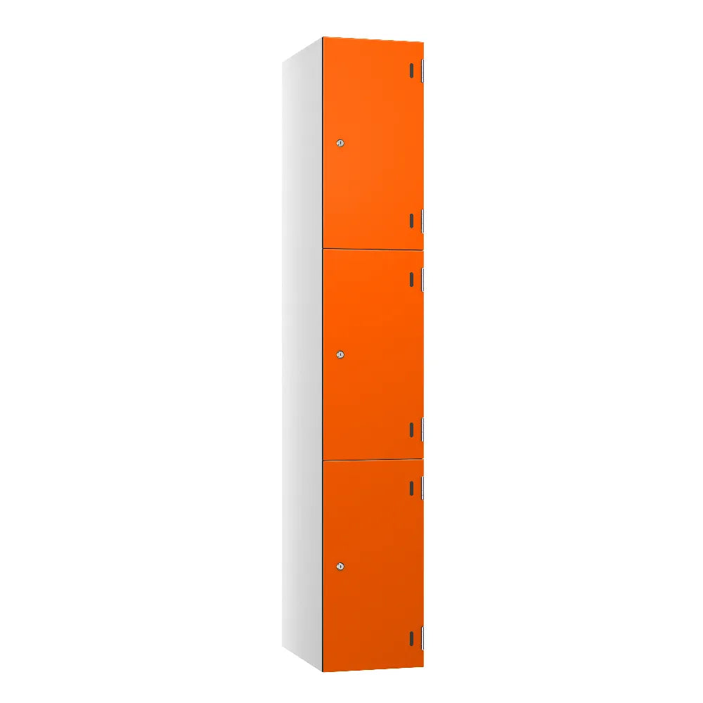 Shield SGL GL24 3-Door Locker - Arctic White & Tangerine