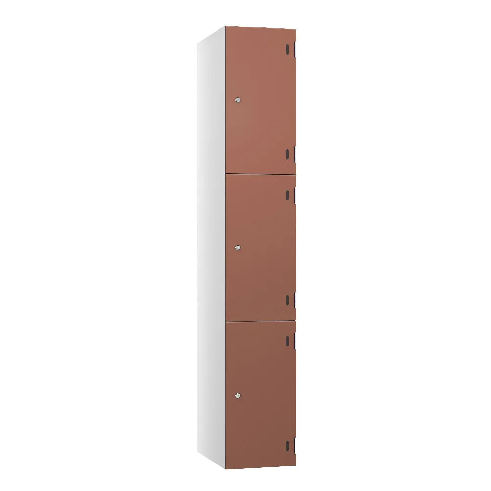 Shield SGL GL24 3-Door Locker - Arctic White & Terracotta