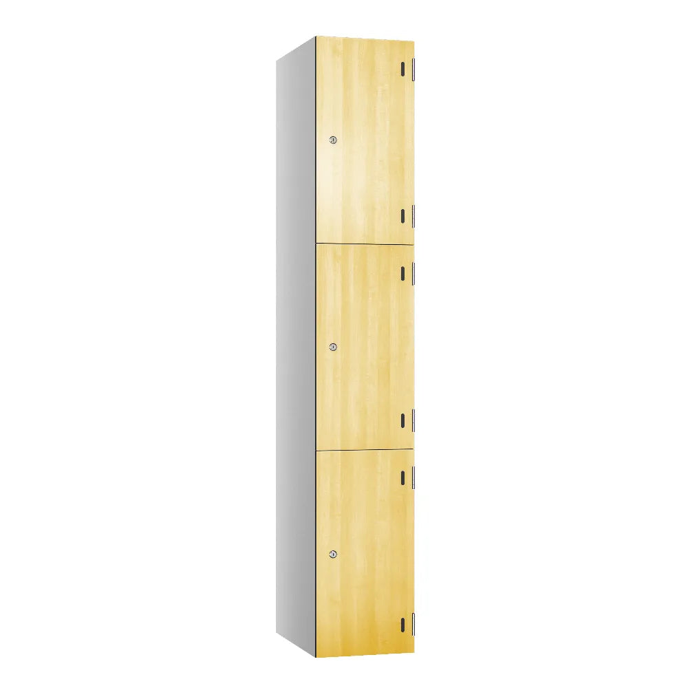 Shield SGL GL24 3-Door Locker - Pearl Silver & Primeval Oak