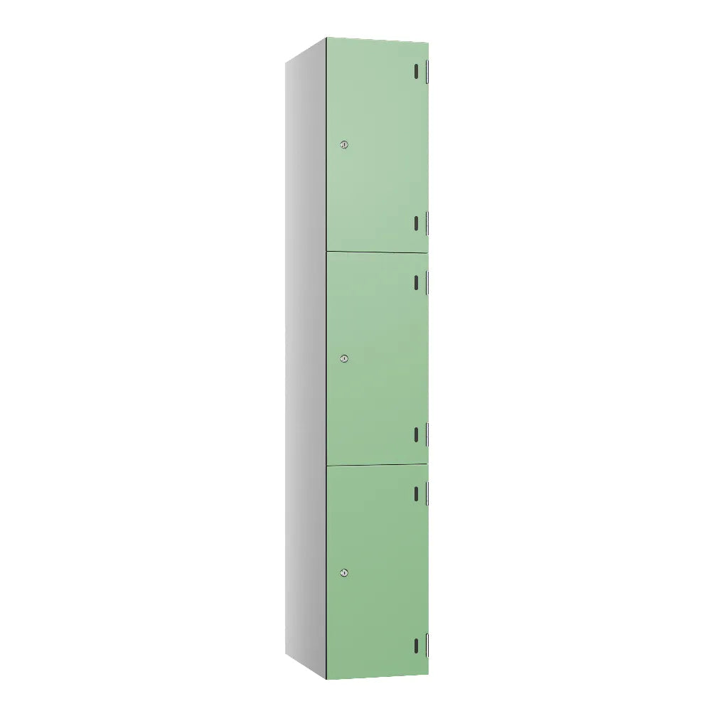 Shield SGL GL24 3-Door Locker - Pearl Silver & Sea Green