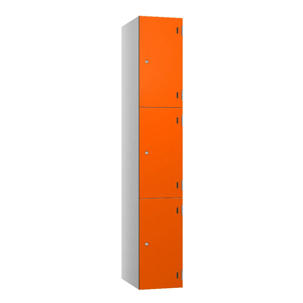 Shield SGL GL24 3-Door Locker - Pearl Silver & Tangerine