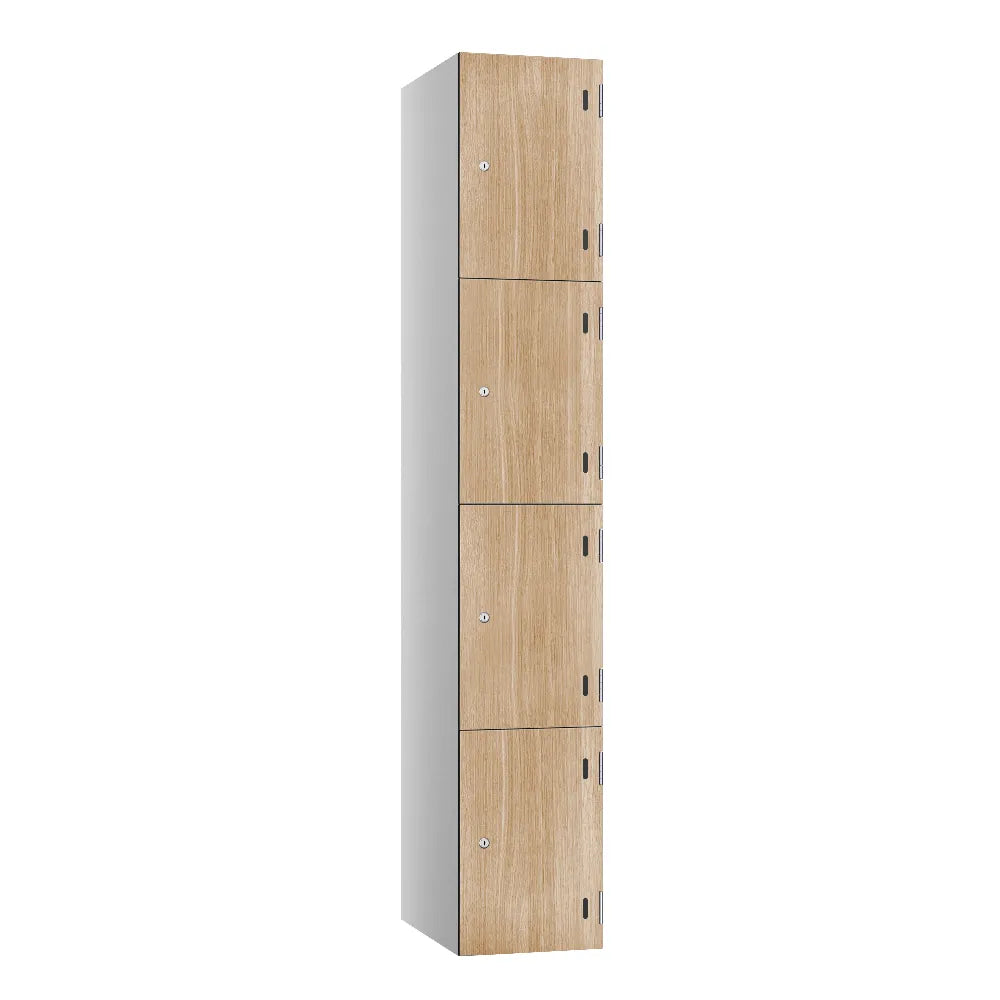 Shield SGL GL24 4-Door Locker - Pearl Silver & Refresh Oak