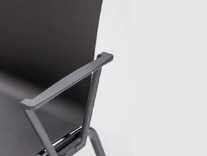 Shila A Frame Conference Chair With Black Finish And Black Arms