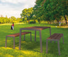 Silaos Recycled Plastic Picnic Table and Bench in Outdoor Setting