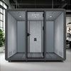 Silentium 4 Person Meeting Pod Slate Grey in Modern Office Setting