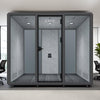 Silentium 6 Person Meeting Pod Slate Grey in Modern Office Setting