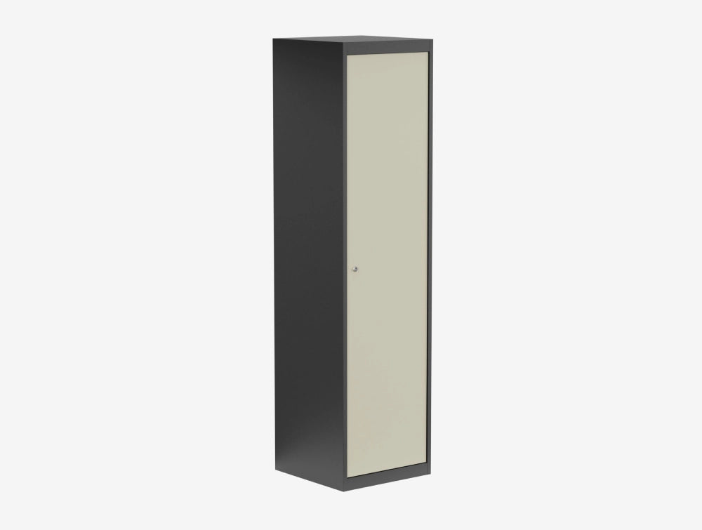 Silverline Kontrax Wide Single Door Metal Locker In Anthracite And Beige Finish