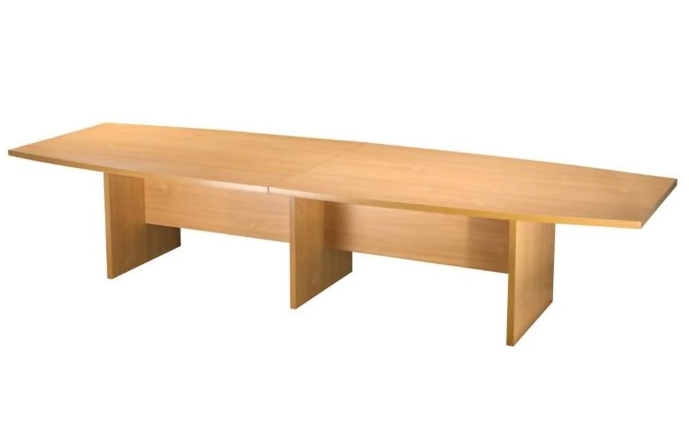 Slab Ended Boardroom Conference Table With 3600Mm Beech