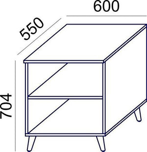 Small Bookcase With 2 Shelves Sv 102 Dimensions