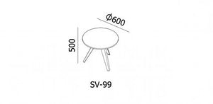 Small Round Coffee Table Sv 99 Dimensions