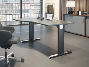 Smile Crescent Desk High Pedestal 4