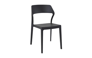 Snow Dining Chair Black Front View
