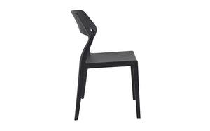 Snow Dining Chair Black Side View