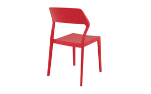 Snow Dining Chair Red Back View