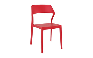 Snow Dining Chair Red Front View