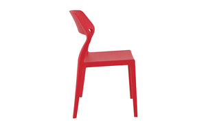 Snow Dining Chair Red Side View
