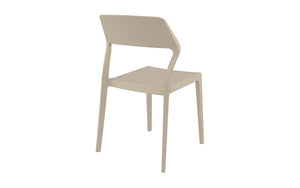 Snow Dining Chair Taupe Back View