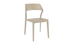 Snow Dining Chair Taupe Front View
