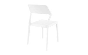 Snow Dining Chair White Back View