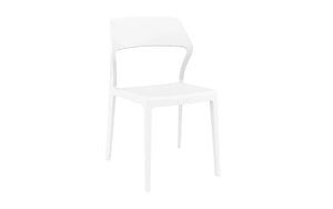 Snow Dining Chair White Front View