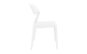 Snow Dining Chair White Side View