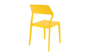 Snow Dining Chair Yellow Back View