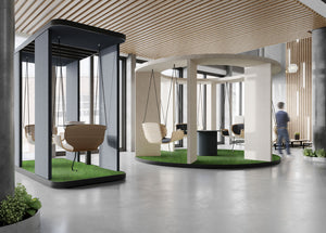Social Acoustic 6 Person Swing in Reception Setting