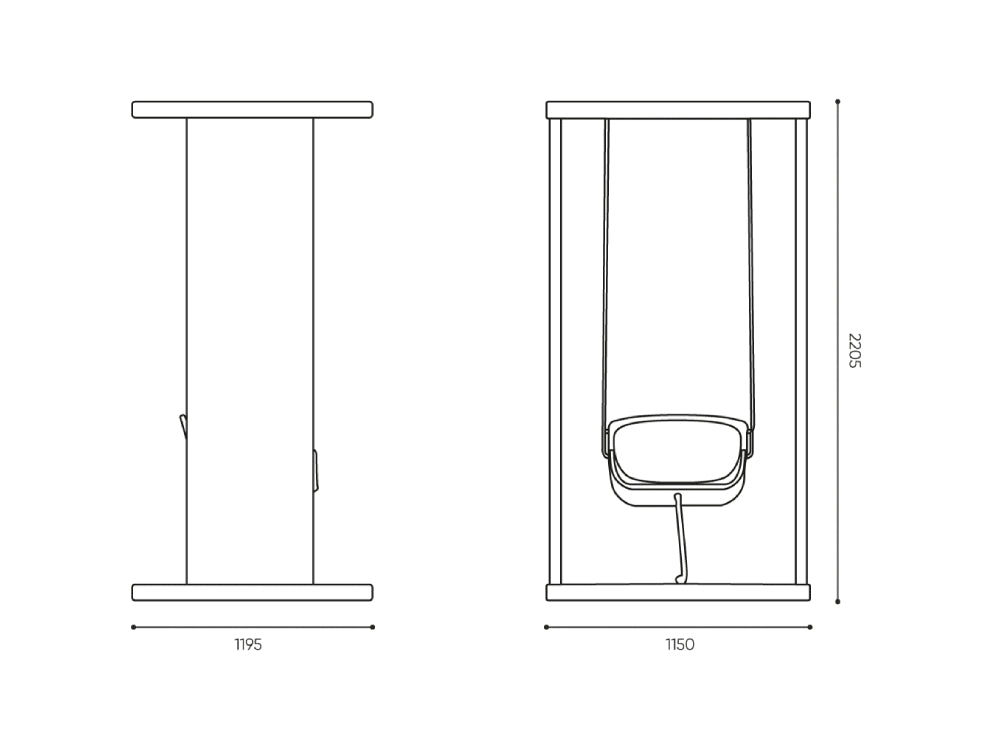 Social Acoustic Swing Seat Detail