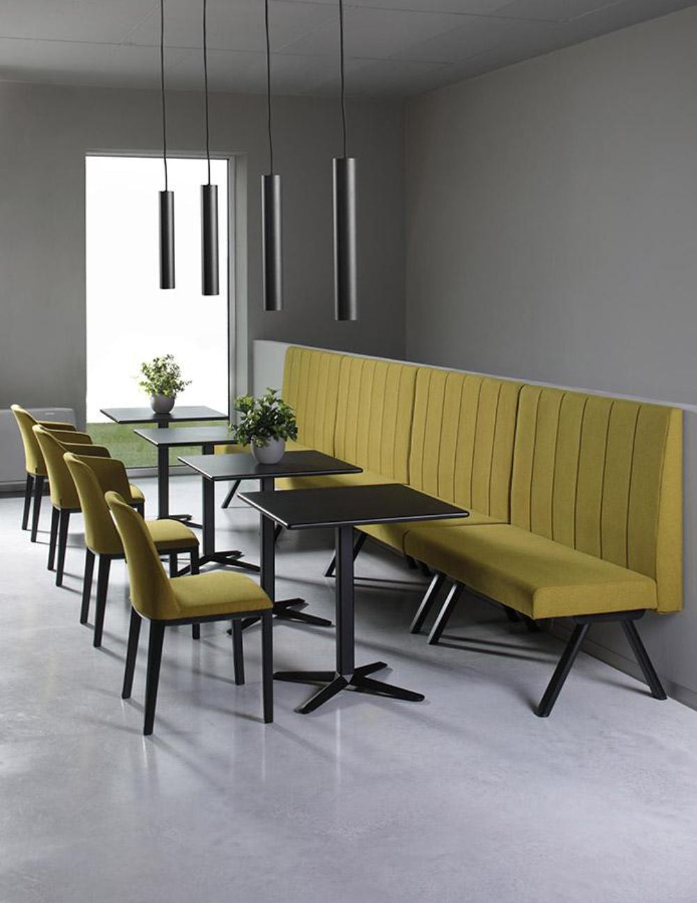 Social Ize Upholstered Modular Sofa With Tables And Chairs In Canteen Setting 3