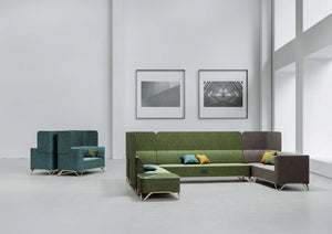 Softbox 2 Seat Sofa With Armrest And Wall   Model 21W 6