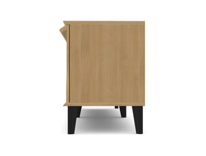 Solini Low Wooden 4-Door Credenza Unit 3