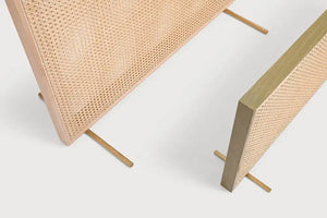 Solo F Rattan Freestanding Screen with Desk Screen