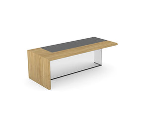 Soreno Executive Desk With Transparent Glass Leg
