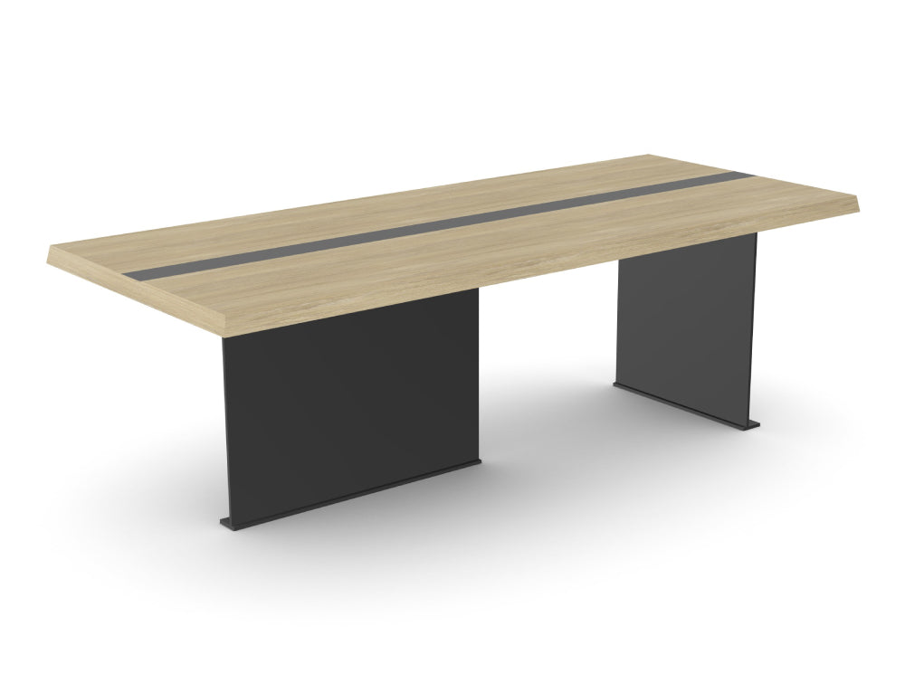 Soreno Executive Wooden Boardroom Meeting Table in Urban Oak Finish
